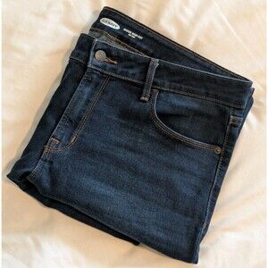 Old Navy Mid-Rise Kicker Boot-Cut Dark Wash Jeans Women's Size 12 Long